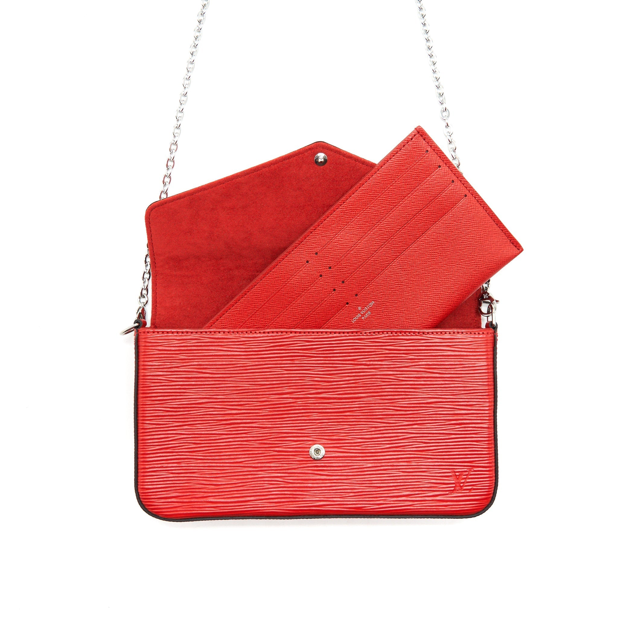 LOUIS VUITTON FELICIE POCHETTE RED SHW