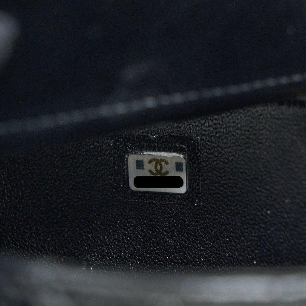 CHANEL 23C FLAP BUCKET BAG LAMBSKIN BLACK GHW (MICROCHIP)