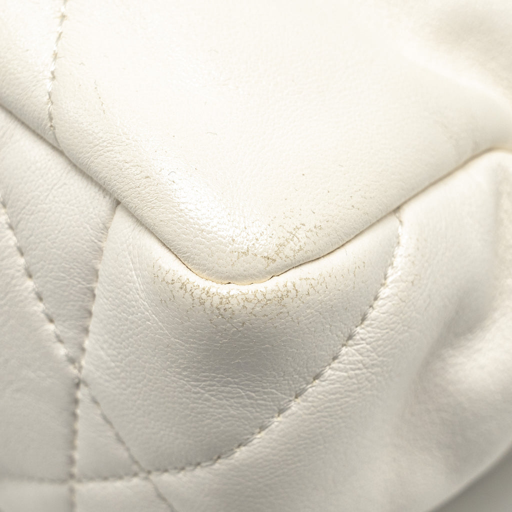 CHANEL SMALL 19 BAG LAMBSKIN WHITE MULTICOLOUR HARDWARE