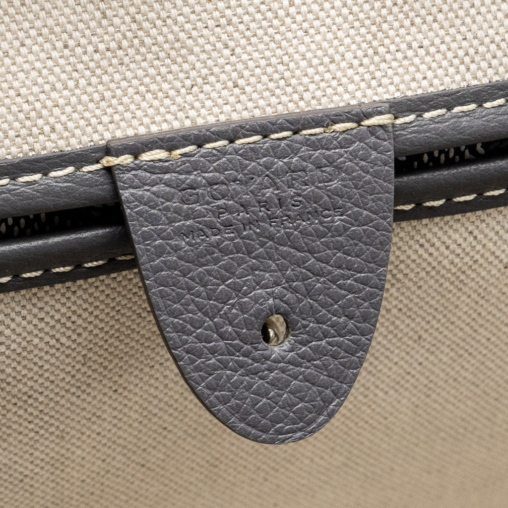 GOYARD ARTOIS TOTE BAG GOYARDLINE CANVAS / CALFSKIN GREY SHW