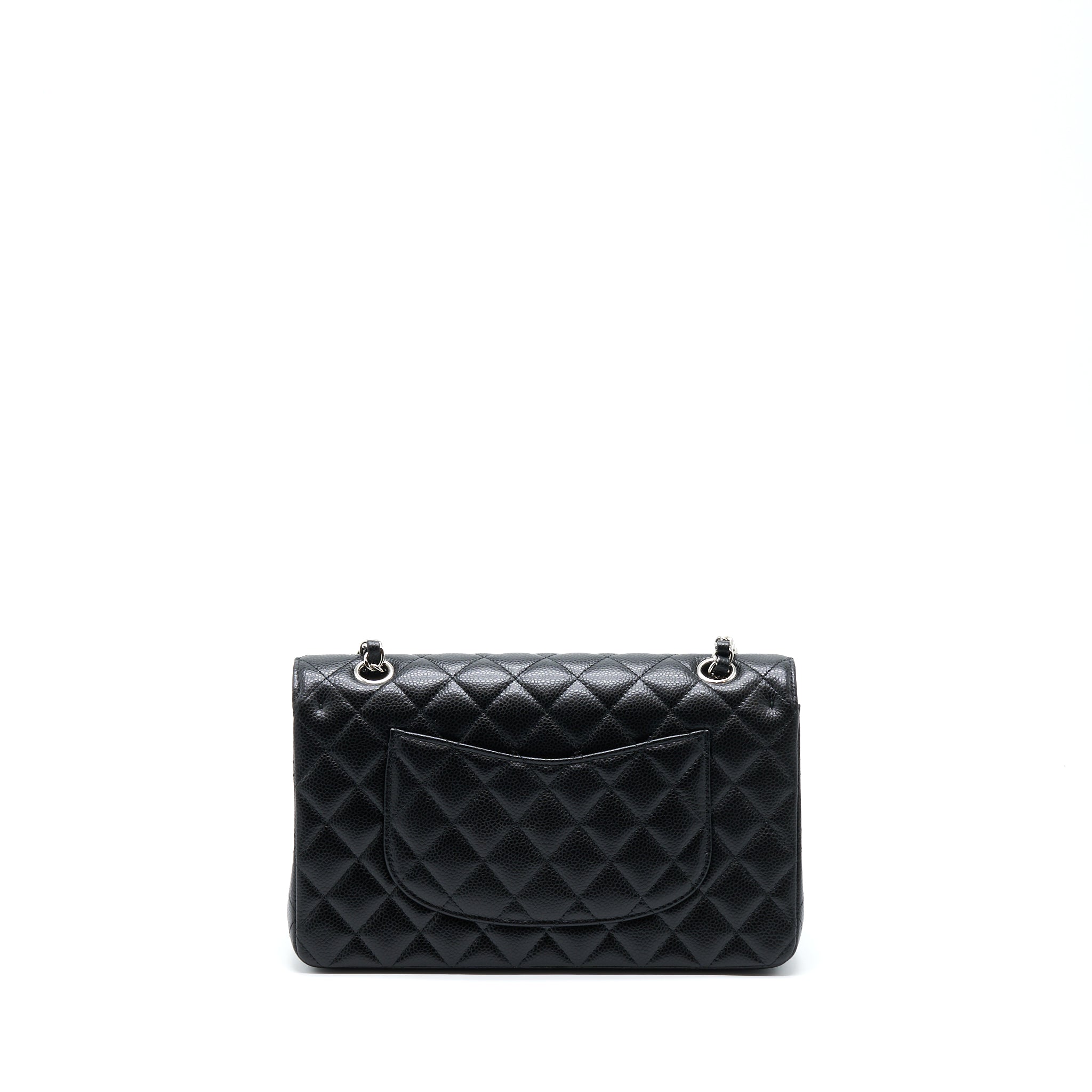CHANEL CLASSIC DOUBLE FLAP BAG CAVIAR BLACK SHW