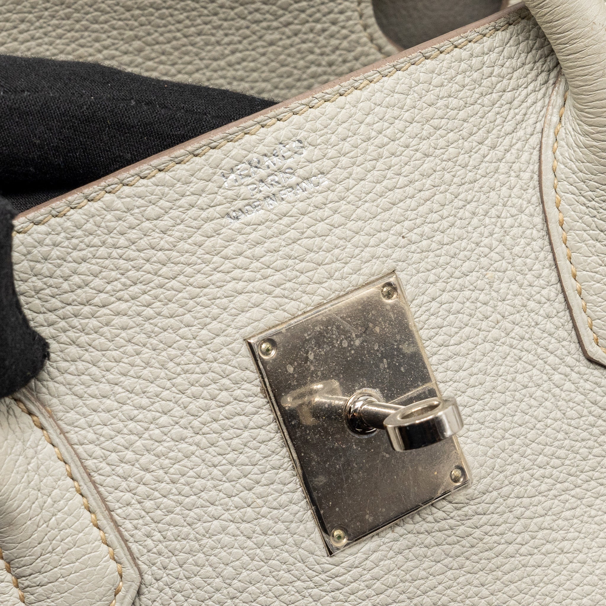 HERMES SHOULDER BIRKIN CLEMENCE GRIS PERLE SHW