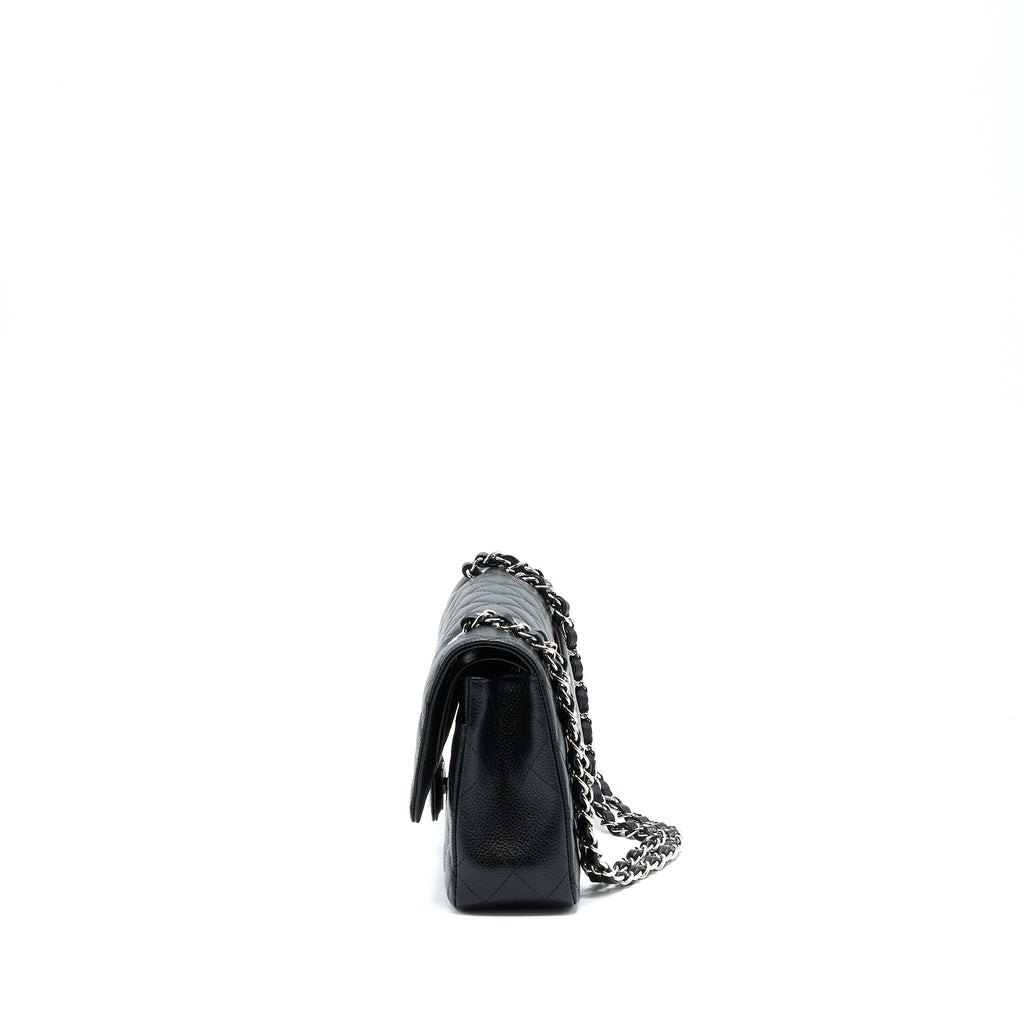 CHANEL CLASSIC DOUBLE FLAP BAG CAVIAR BLACK SHW