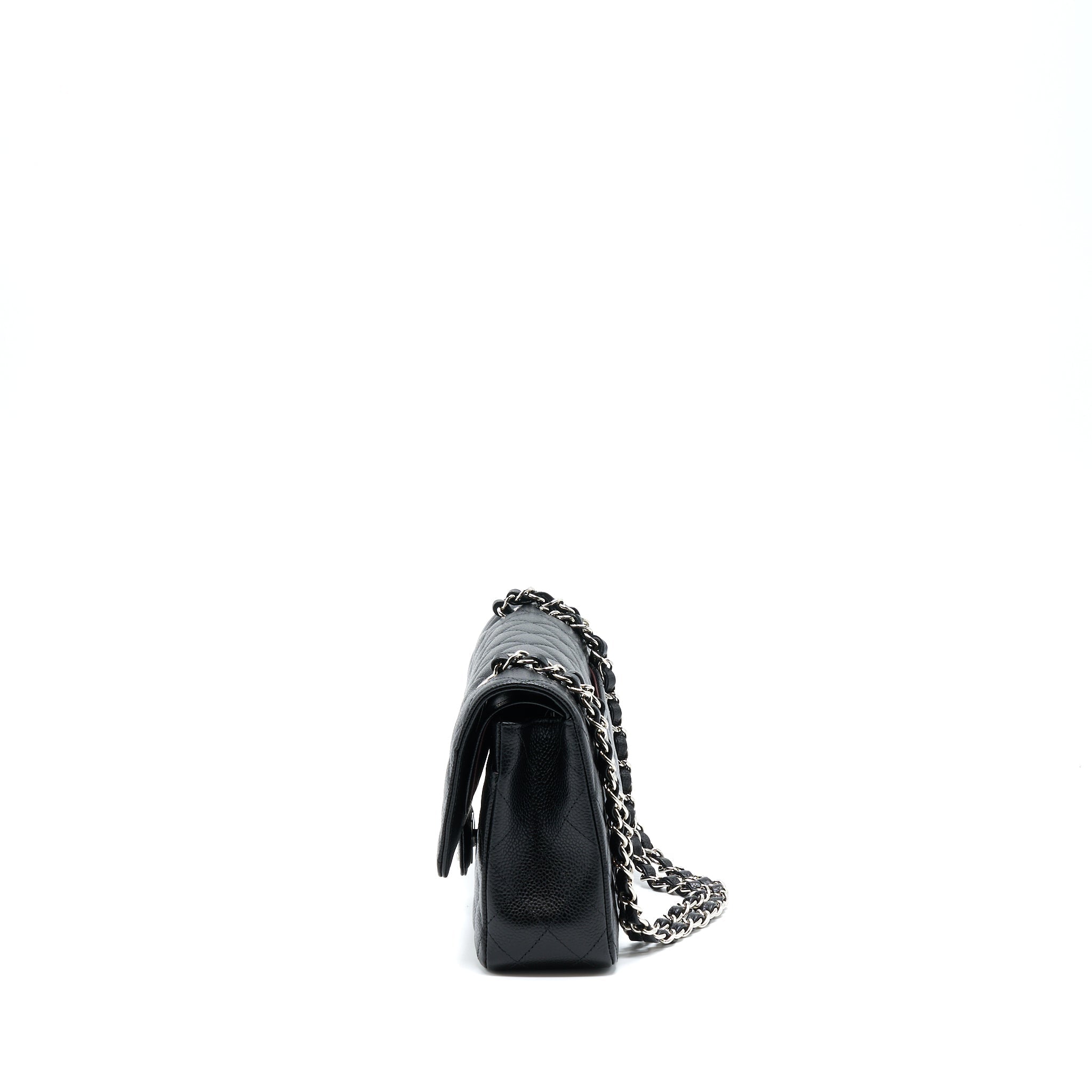 CHANEL CLASSIC DOUBLE FLAP BAG CAVIAR BLACK SHW