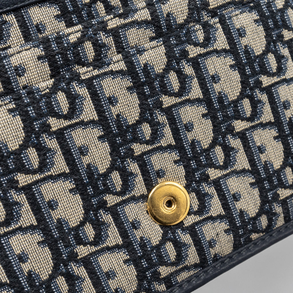 DIOR 2-IN-1 30 MONTAIGNE POUCH DIOR OBLIQUE JACQUARD BLUE GHW