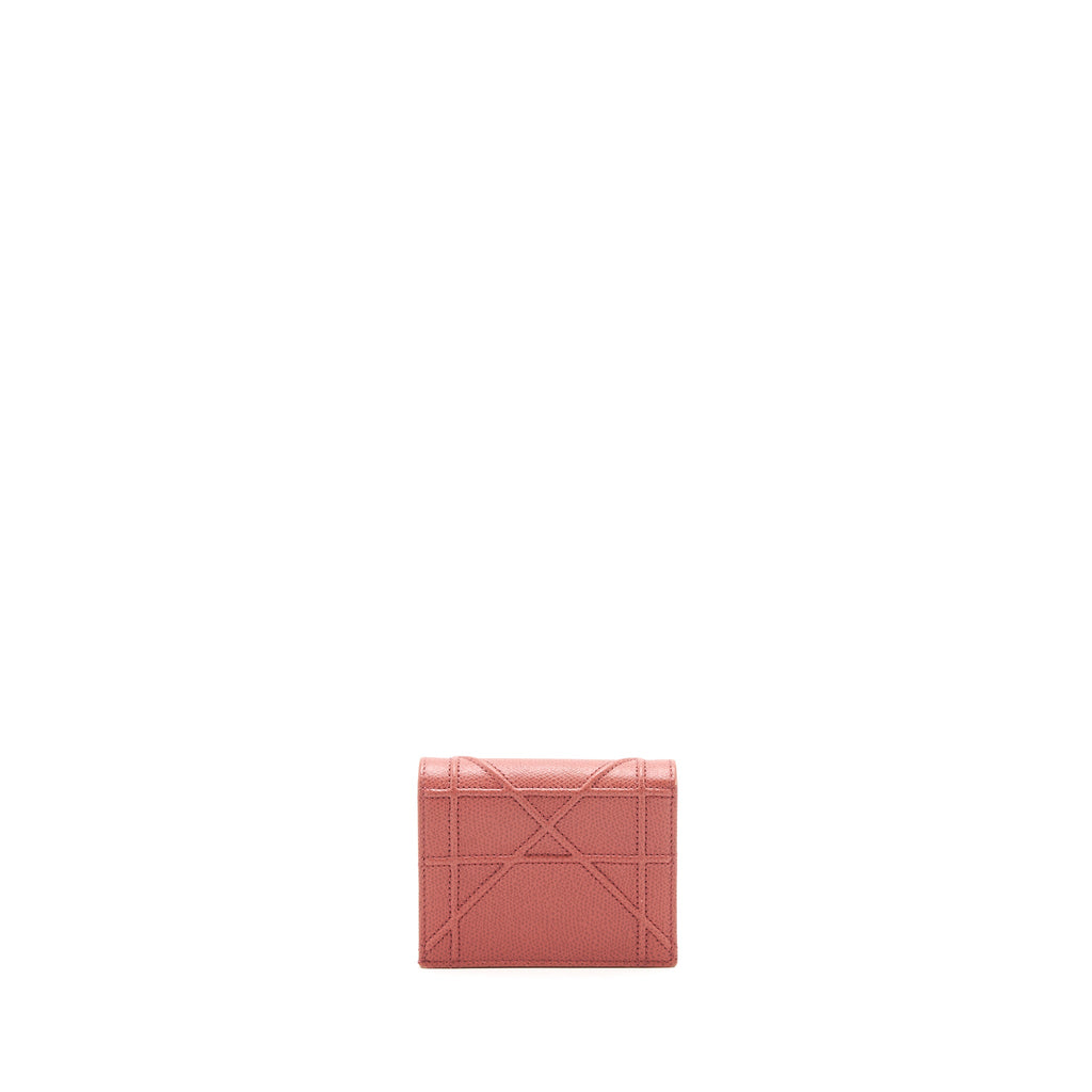 DIOR DIORAMA SMALL WALLET DARK PINK LGHW