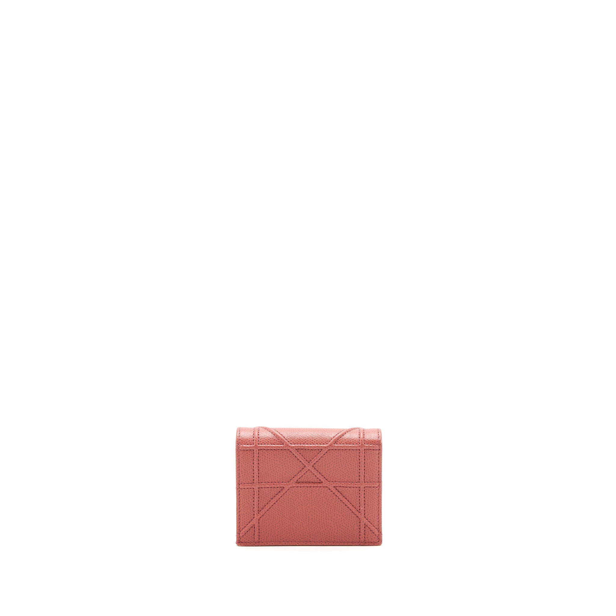 DIOR DIORAMA SMALL WALLET DARK PINK LGHW