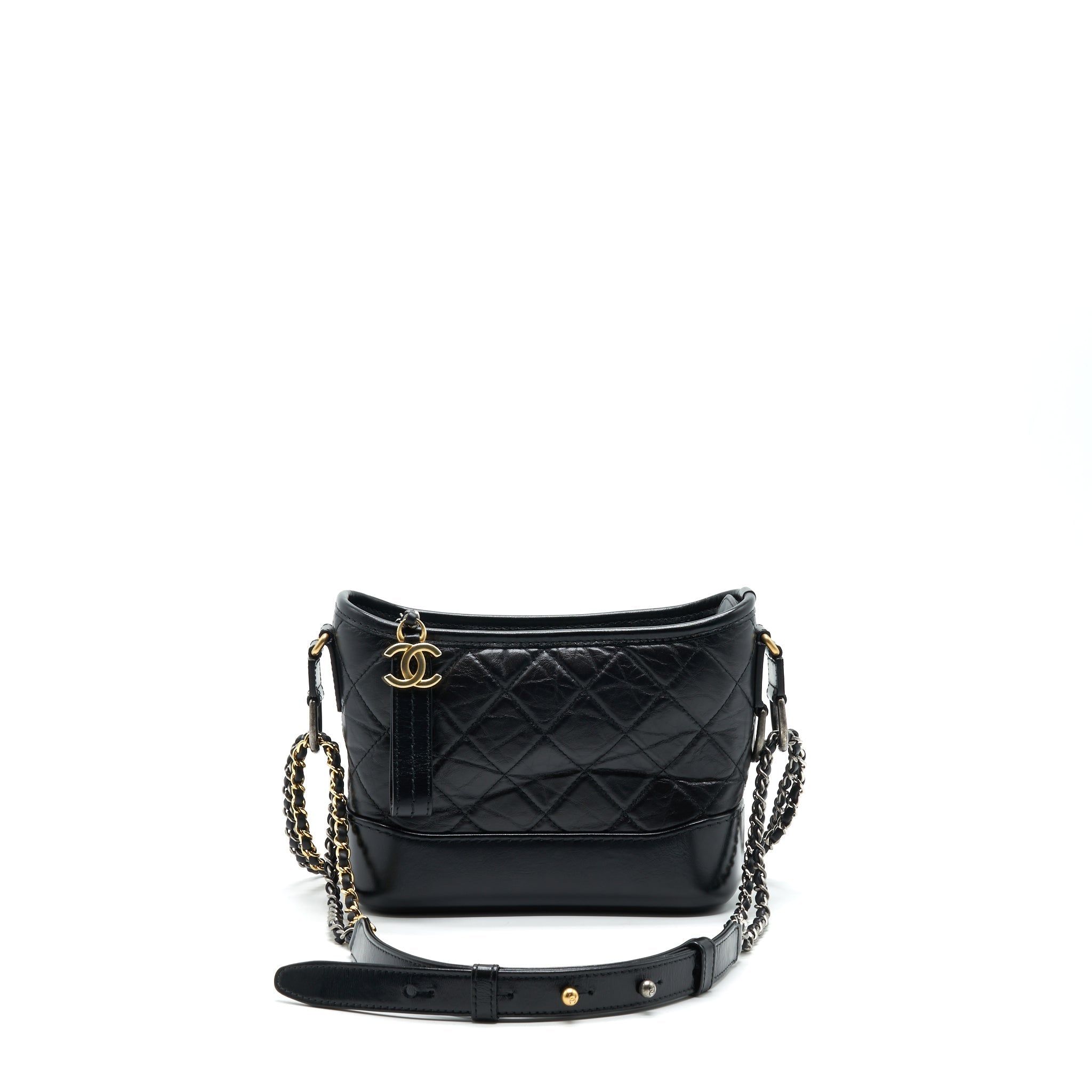 CHANEL SMALL BLACK GABRIELLE HOBO BAG