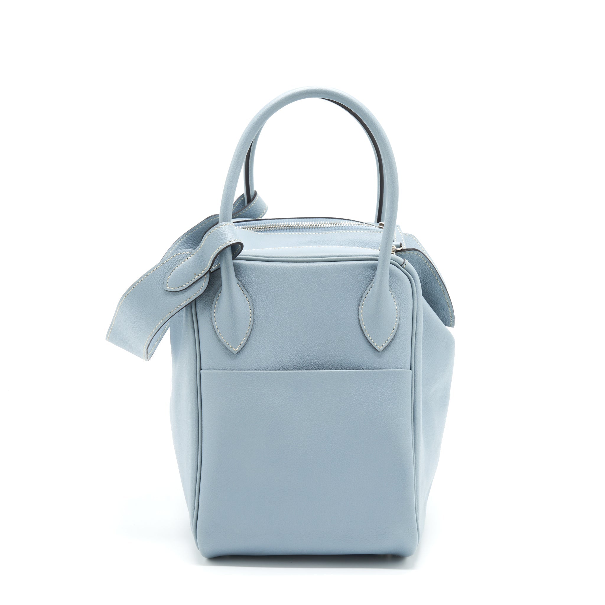 HERMES LINDY 34 EVERCOLOR BLUE LIN SHW