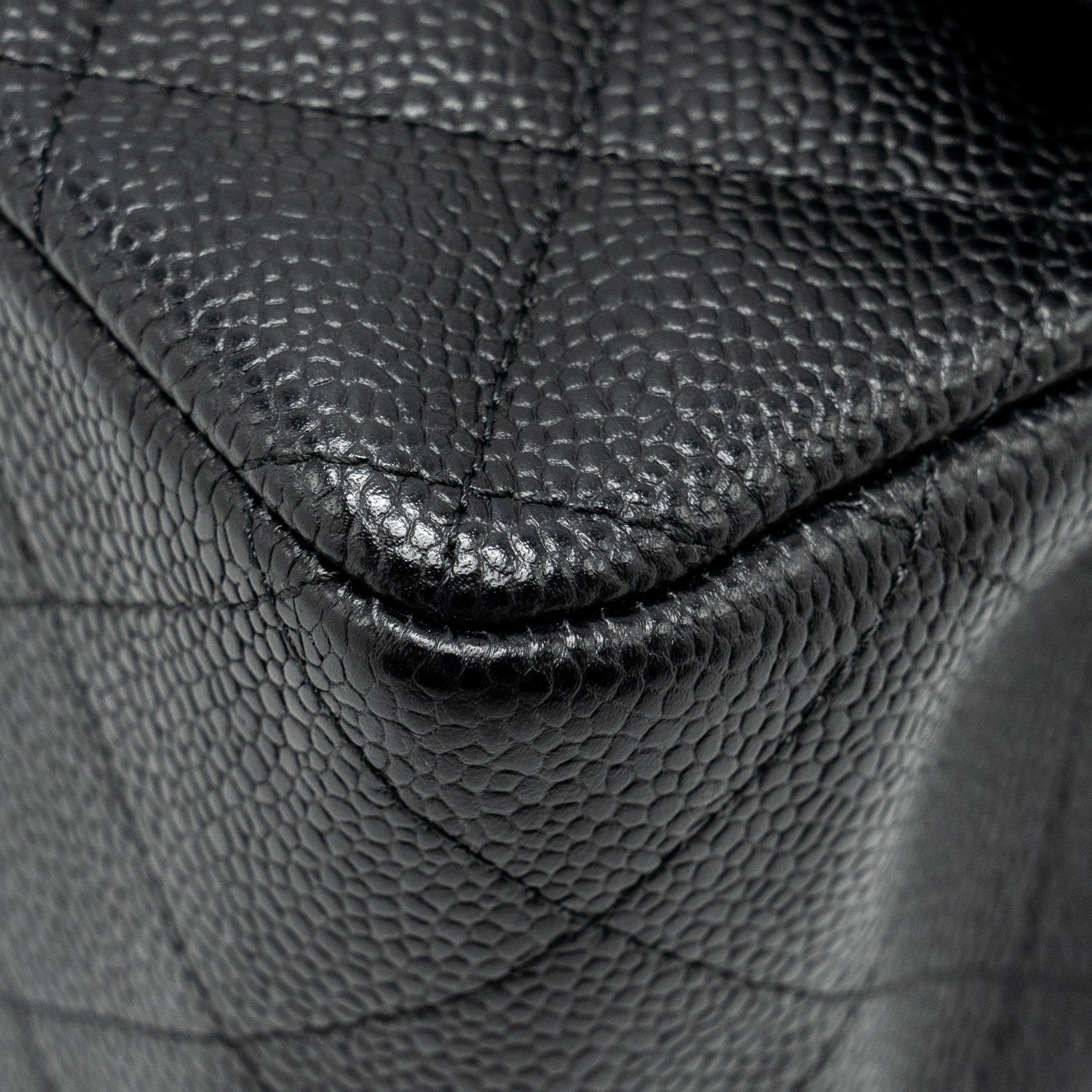 CHANEL JUMBO CLASSIC DOUBLE FLAP BAG CAVIAR BLACK SHW