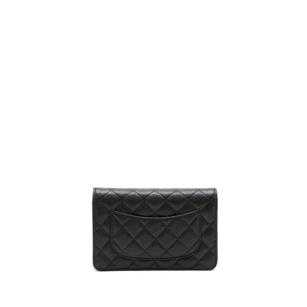 CHANEL CLASSIC WALLET ON CHAIN CAVIAR BLACK GHW