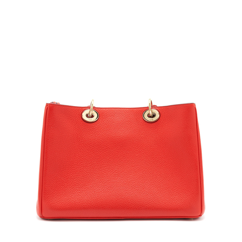 DIOR DIORISSIMO TOTE BAG RED LGHW