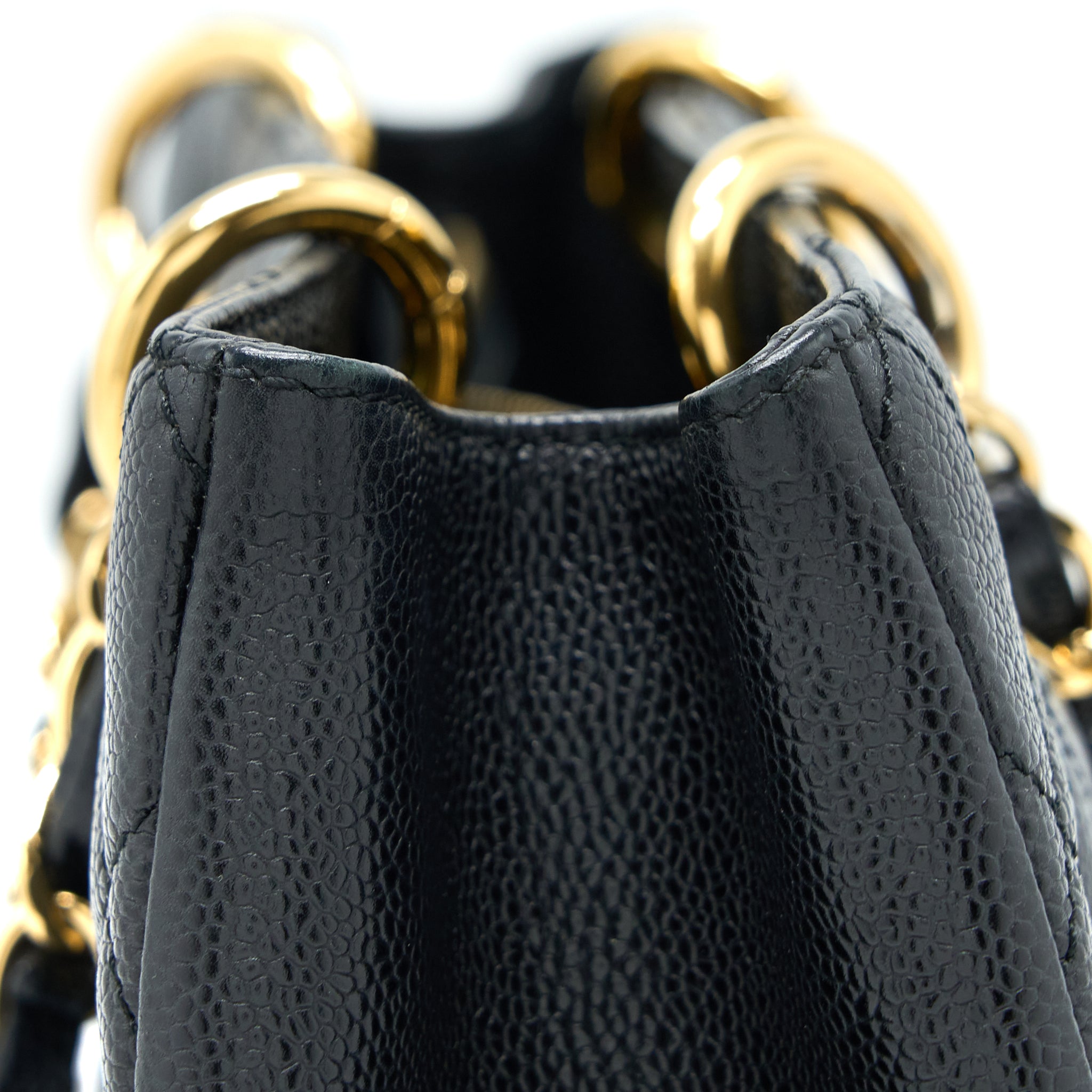 CHANEL GRAND SHOPPING TOTE BAG CAVIAR BLACK GHW