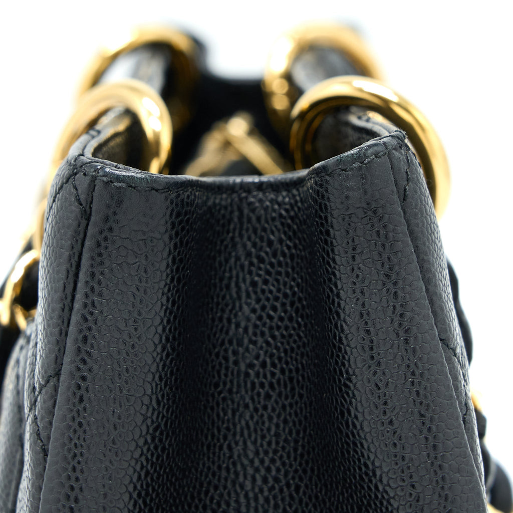 CHANEL GRAND SHOPPING TOTE BAG CAVIAR BLACK GHW
