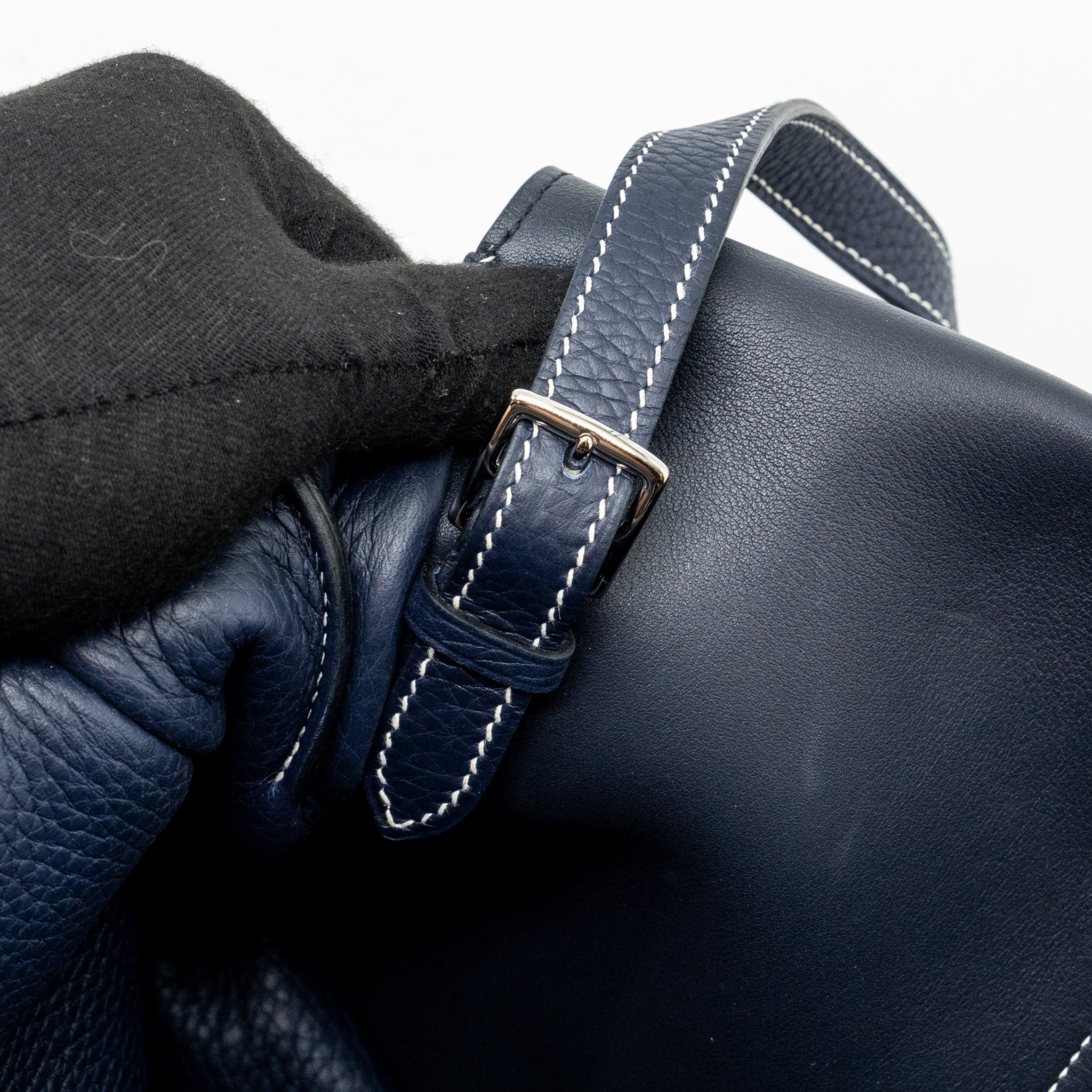 HERMES HALZAN 31 CLEMENCE BLUE NUIT SHW