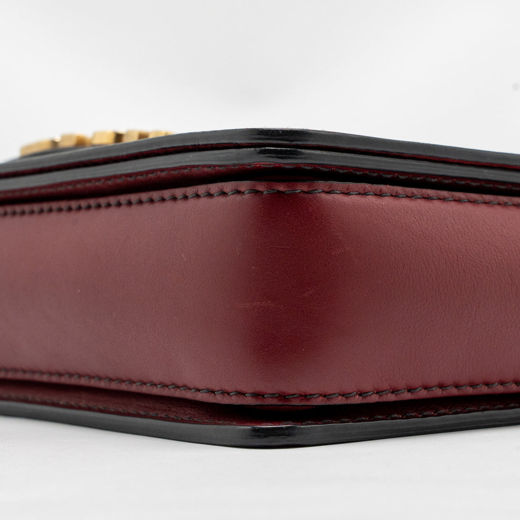 DIOR DIOREVOLUTION FLAP BAG DARK RED CALFSKIN GHW