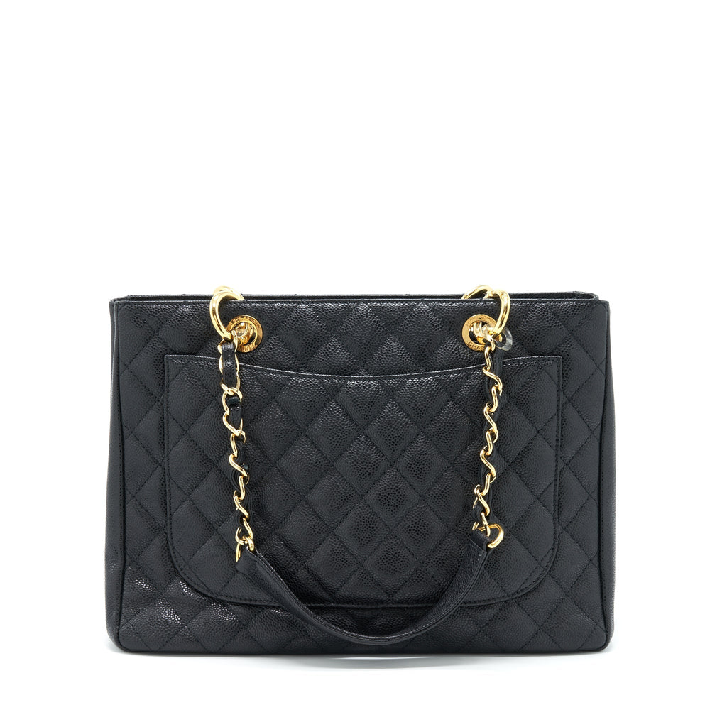 CHANEL GRAND SHOPPING TOTE BAG CAVIAR BLACK GHW