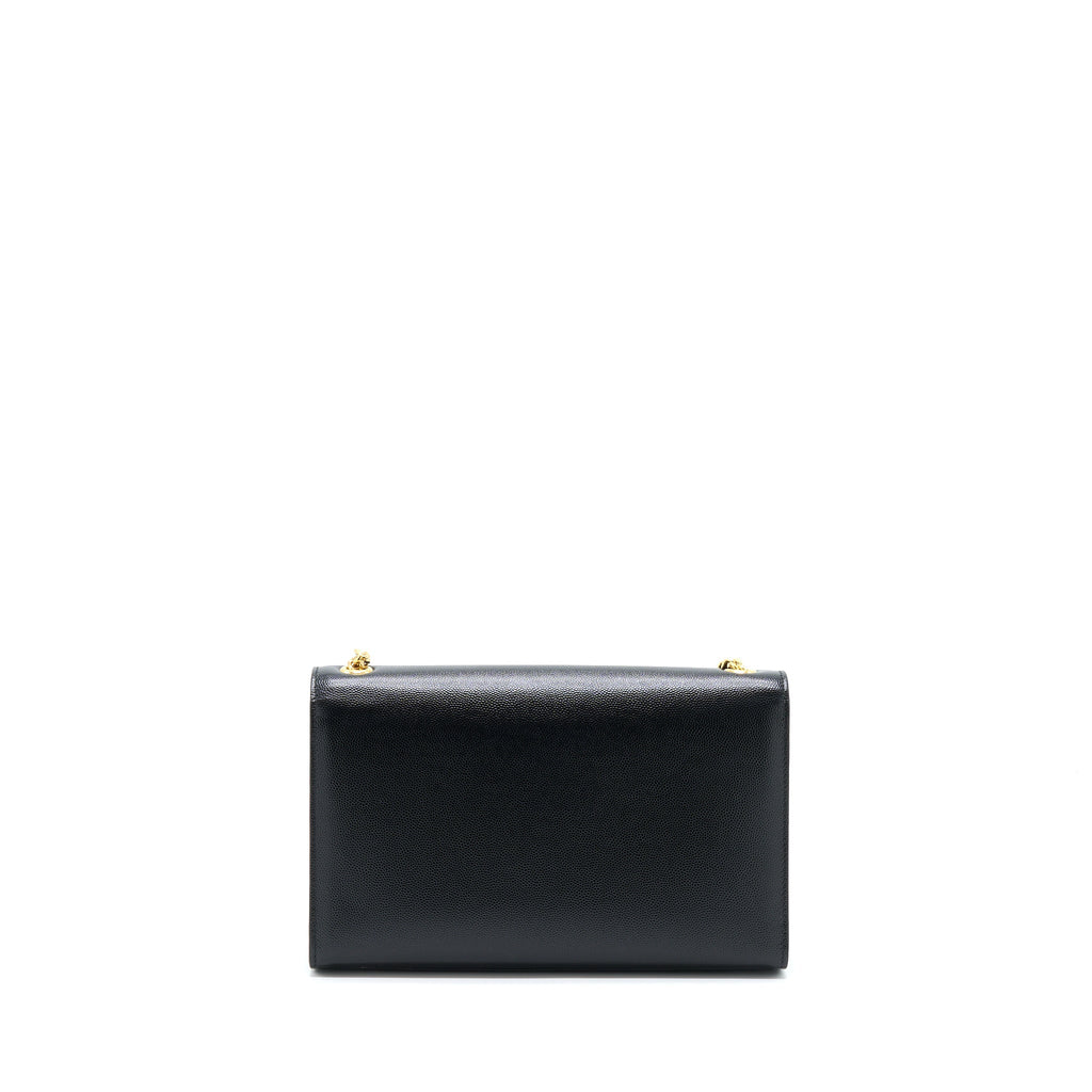 SAINT LAURENT/ YSL MEDIUM KATE BAG GRAINED CALFSKIN BLACK GHW