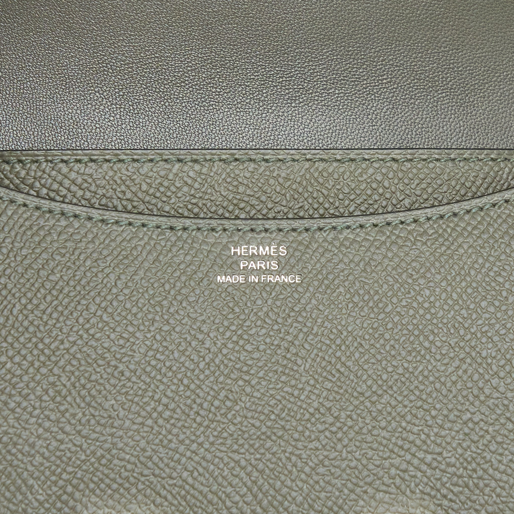 HERMES MINI CONSTANCE EPSOM C6 VERT DE GRIS SHW