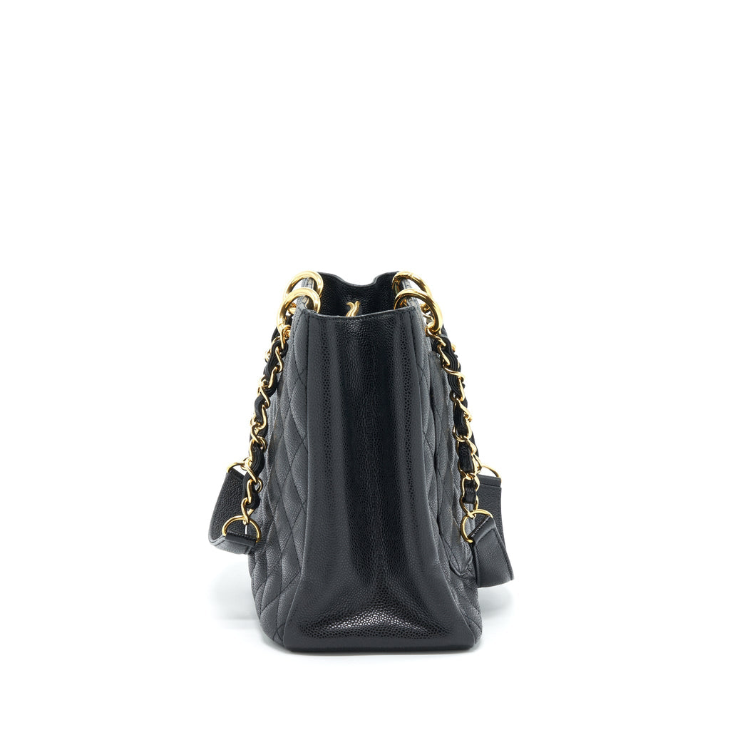 CHANEL GRAND SHOPPING TOTE BAG CAVIAR BLACK GHW