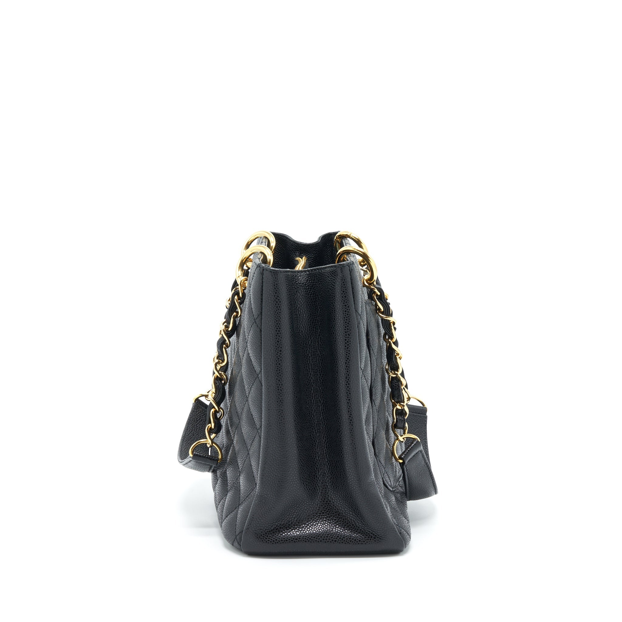 CHANEL GRAND SHOPPING TOTE BAG CAVIAR BLACK GHW