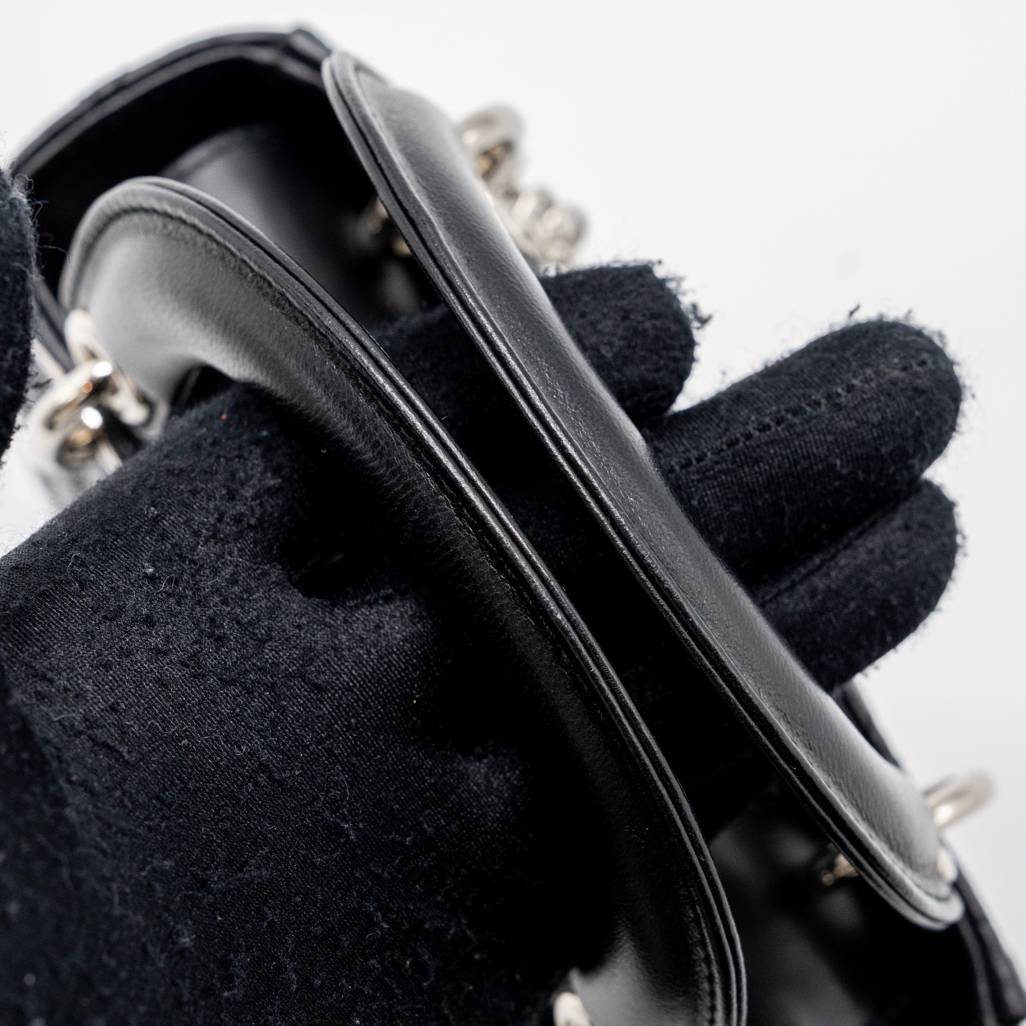 DIOR MINI LADY DIOR LAMBSKIN BLACK SHW