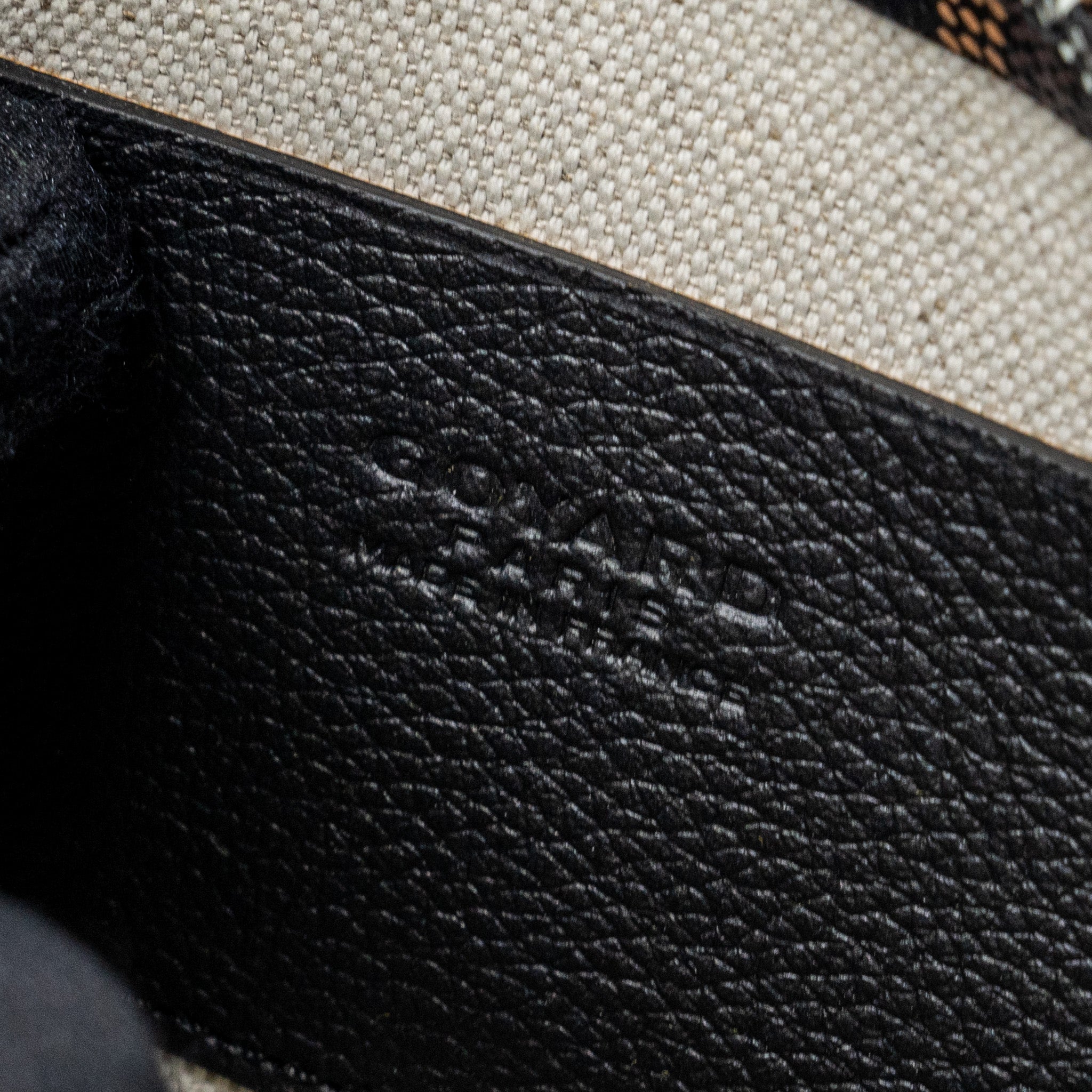 GOYARD PLUMET POCHETTE CANVAS/ LEATHER BLACK SHW