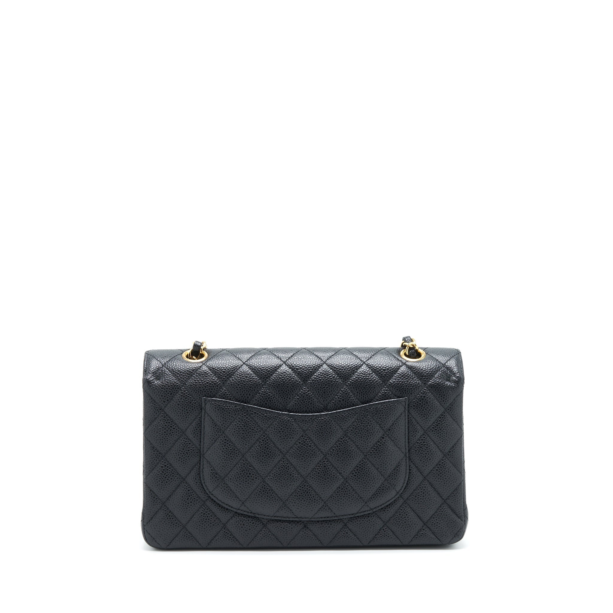 CHANEL MEDIUM CLASSIC DOUBLE FLAP BAG CAVIAR BLACK GHW