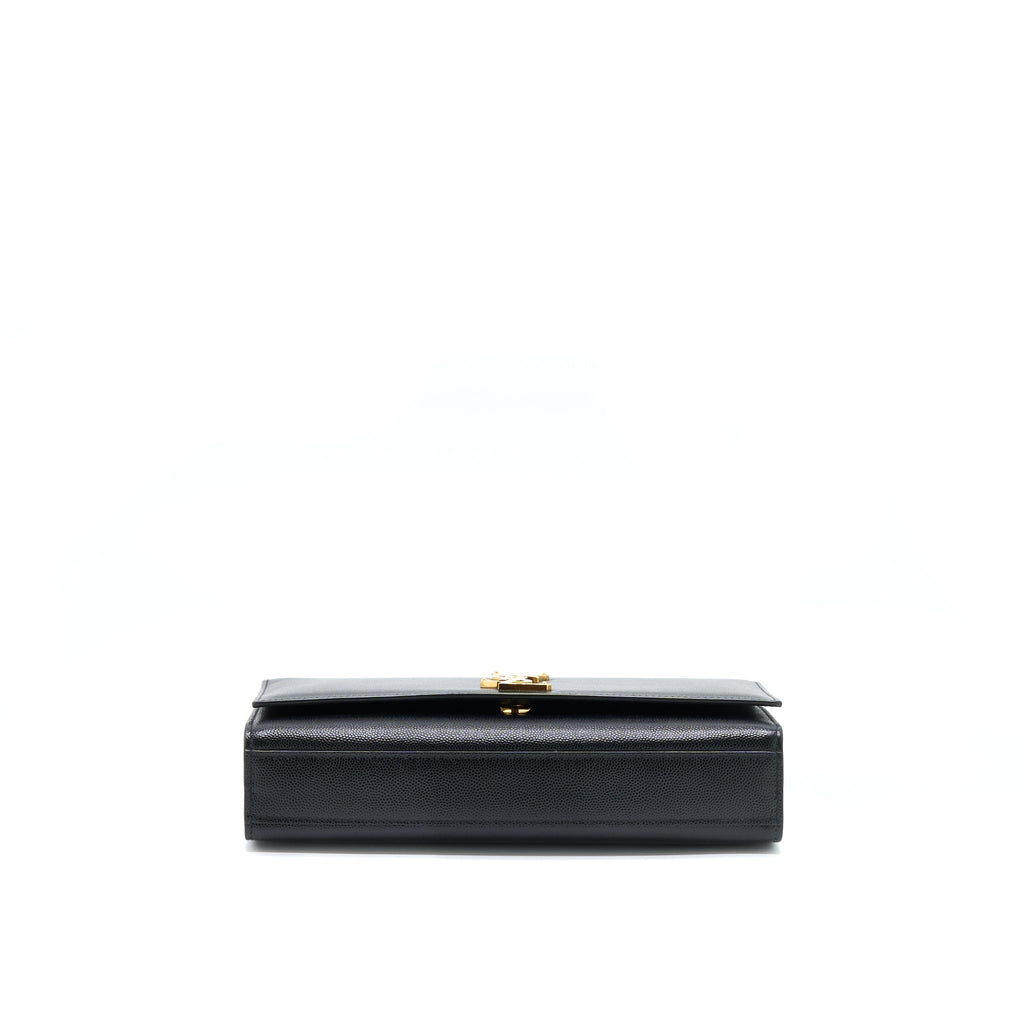 SAINT LAURENT/ YSL MEDIUM KATE BAG GRAINED CALFSKIN BLACK GHW