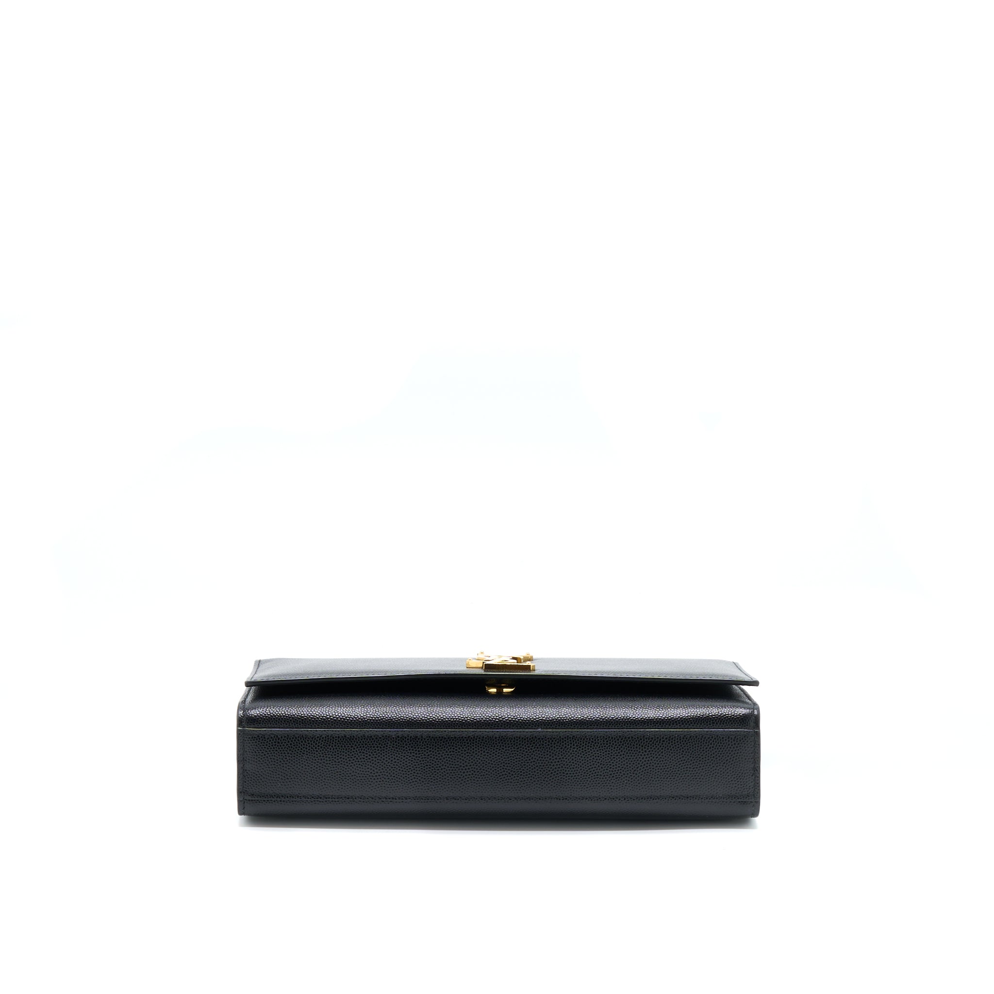 SAINT LAURENT/ YSL MEDIUM KATE BAG GRAINED CALFSKIN BLACK GHW