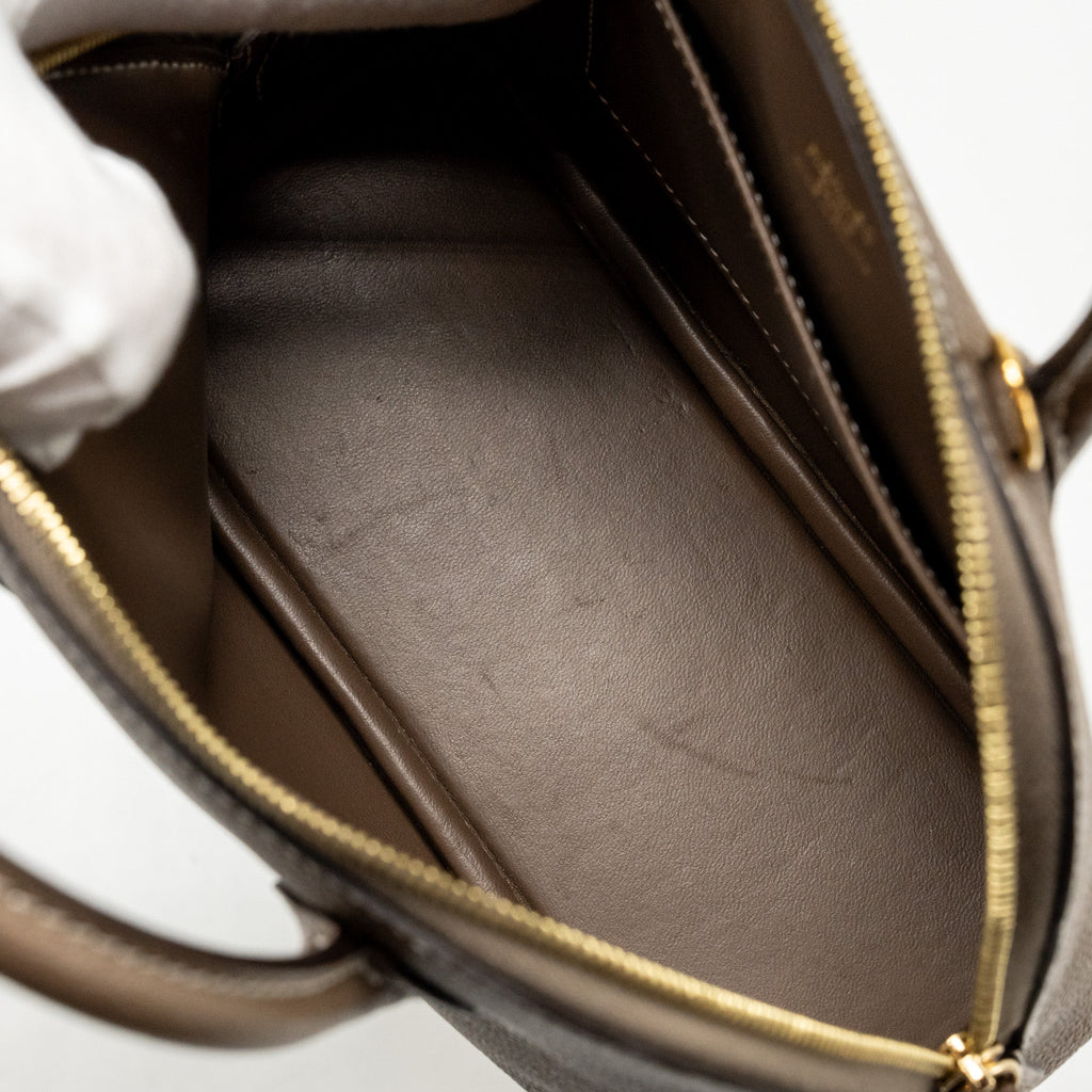 HERMES MINI BOLIDE CHÈVRE MYSORE ETOUPE GHW