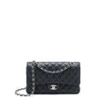 CHANEL MEDIUM CLASSIC DOUBLE FLAP BAG CAVIAR BLACK SHW