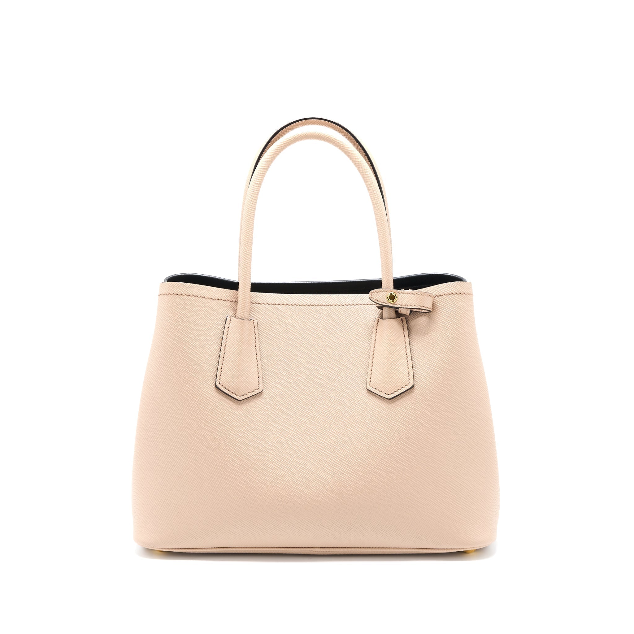 PRADA SAFFIANO CUIR TOTE BAG CALFSKIN CAMMEO/NERO GHW