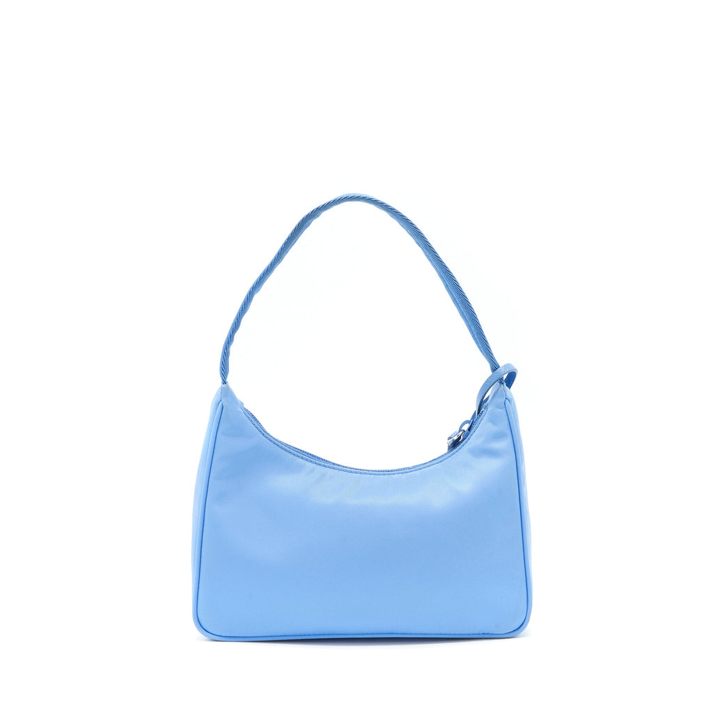 PRADA NYLON SHOULDER BAG BLUE
