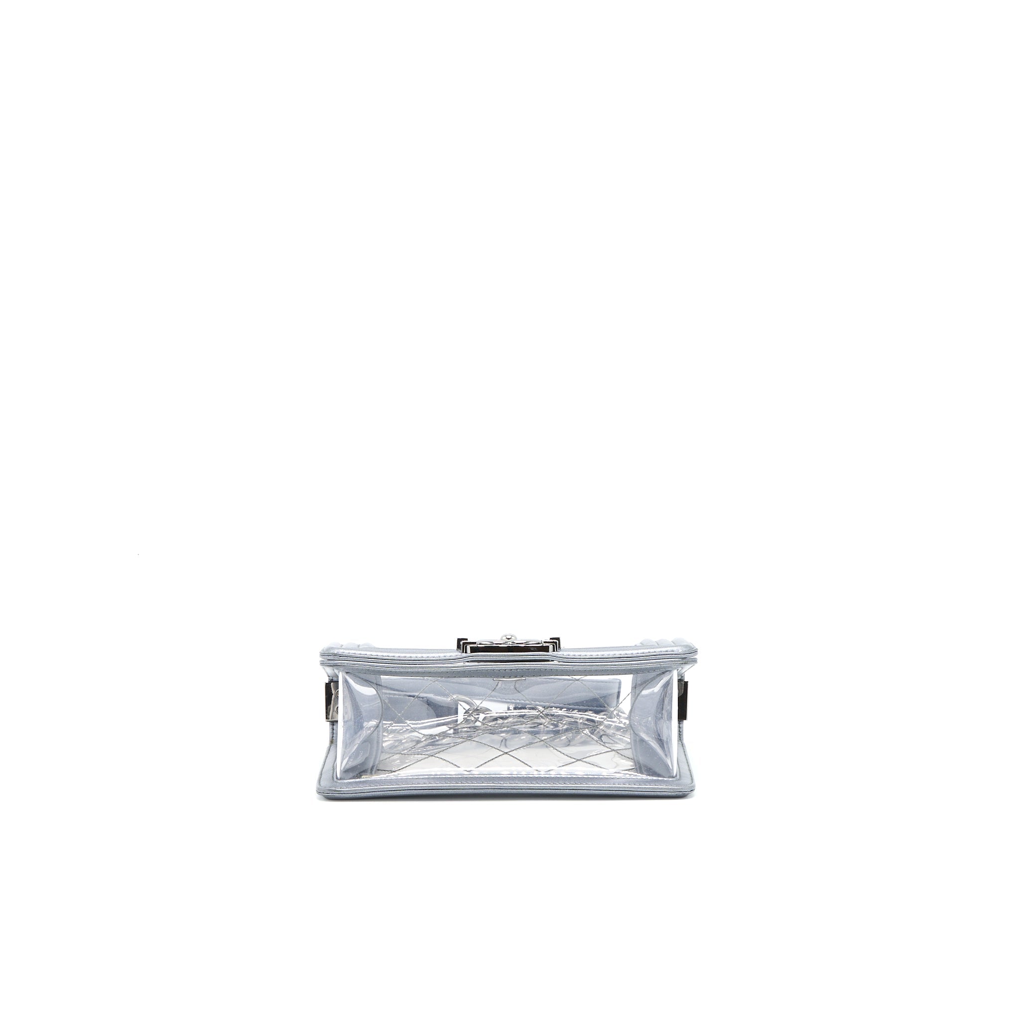 CHANEL SMALL BOY PVC/LAMBSKIN SILVER SHW