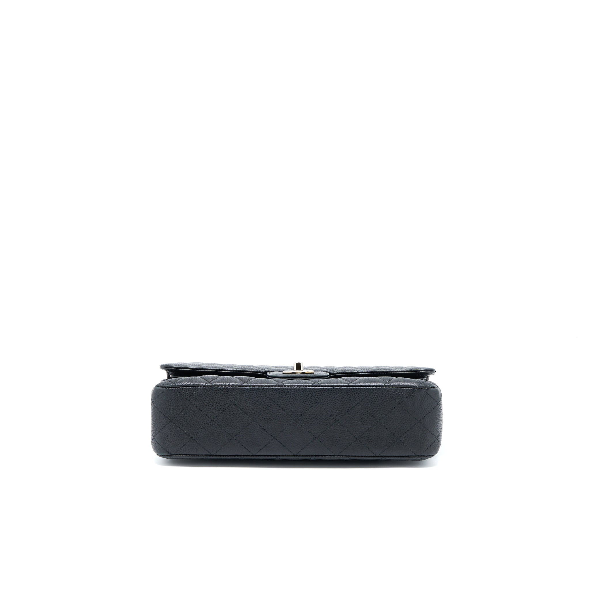 CHANEL MEDIUM CLASSIC DOUBLE FLAP BAG CAVIAR BLACK SHW