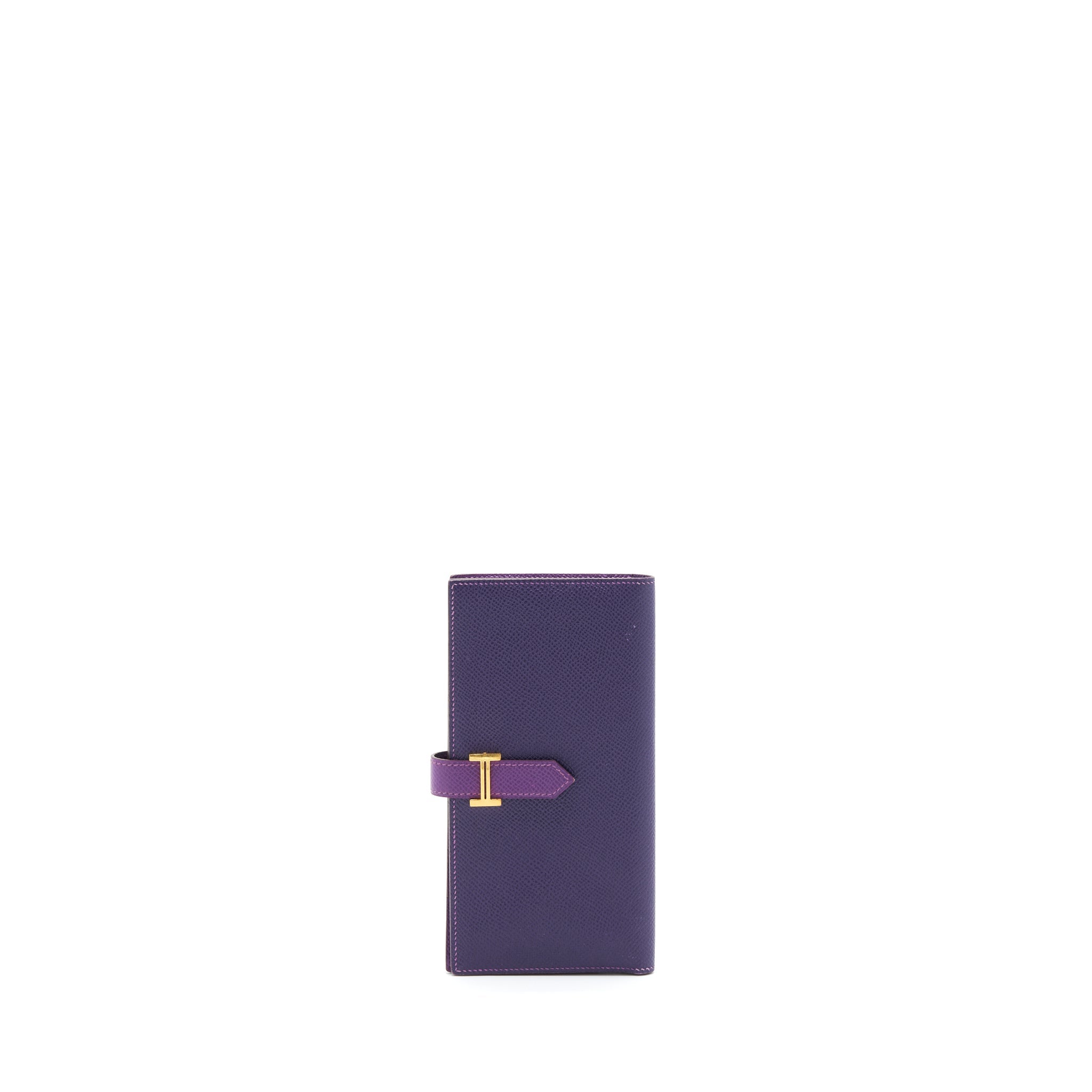 HERMES BEARN WALLET SPECIAL ORDER EPSOM MULTICOLOUR PURPLE GHW