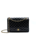 CHANEL MAXI CLASSIC FLAP BAG LAMBSKIN BLACK GHW