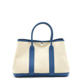 HERMES GARDEN PARTY 30 CANVAS BLUE/BEIGE SHW