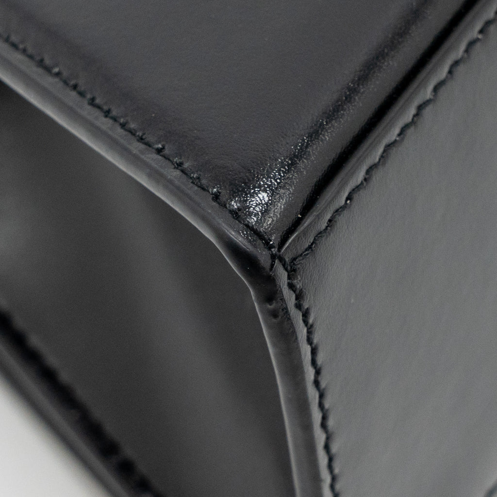 BALENCIAGA HOURGLASS BAG XS CALFSKIN BLACK GHW
