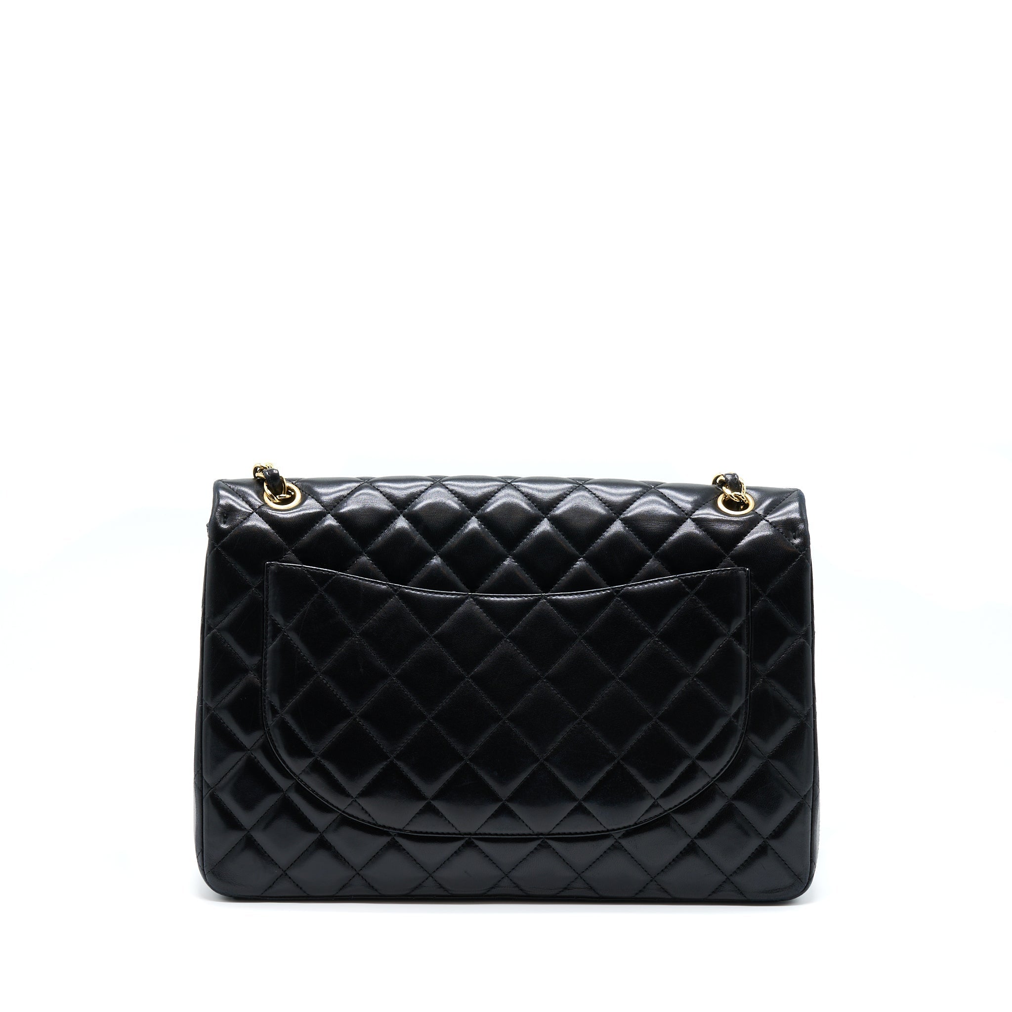 CHANEL MAXI CLASSIC FLAP BAG LAMBSKIN BLACK GHW