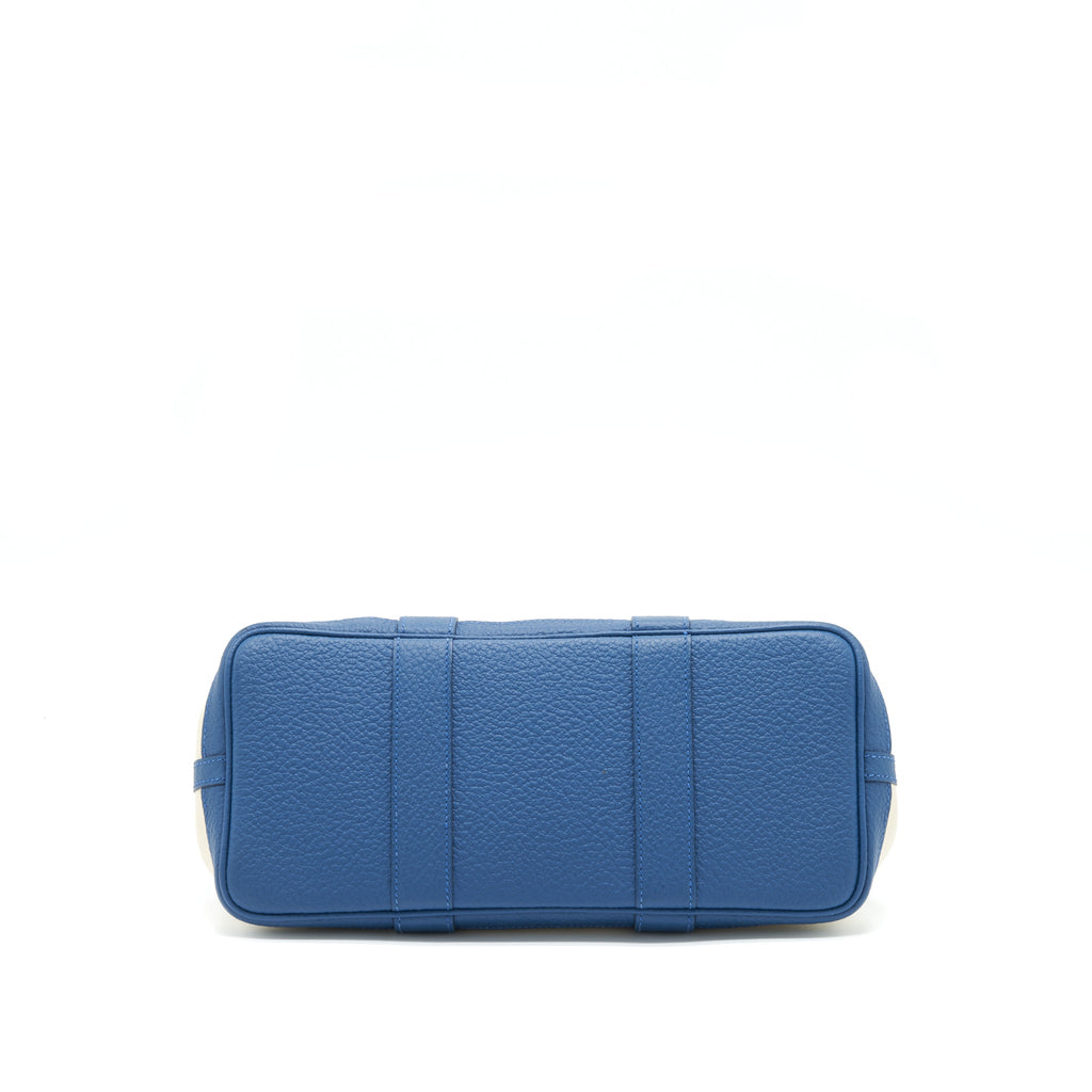 HERMES GARDEN PARTY 30 CANVAS BLUE/BEIGE SHW