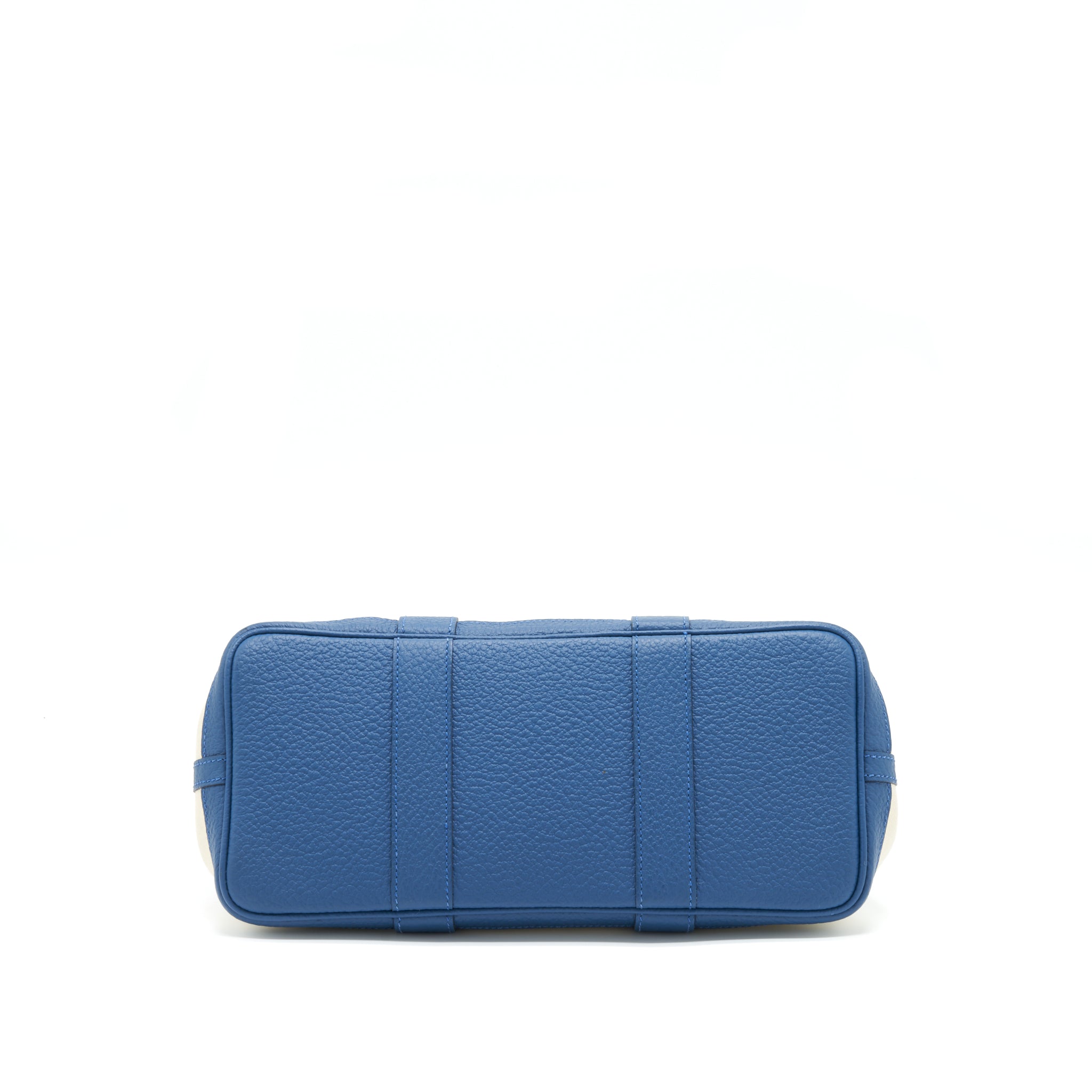 HERMES GARDEN PARTY 30 CANVAS BLUE/BEIGE SHW