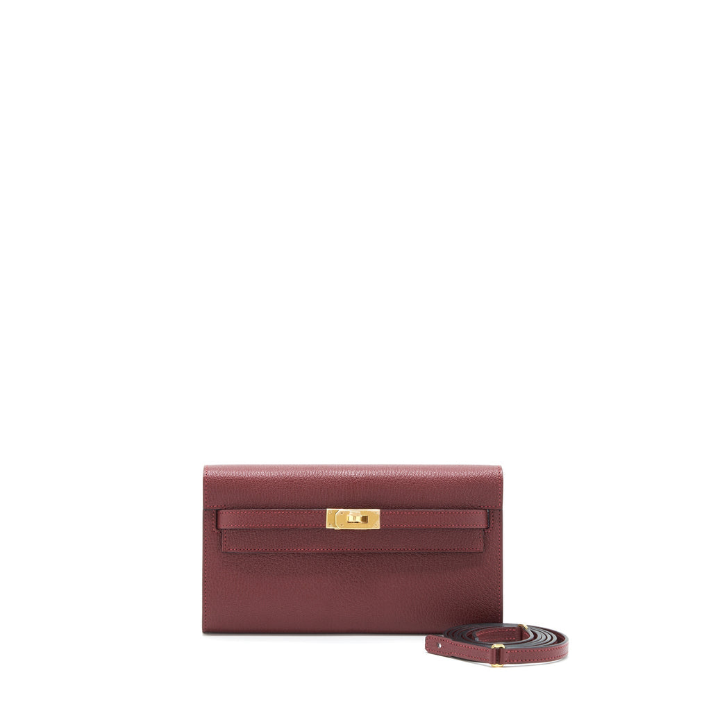 HERMES KELLY TO GO CHEVRON MYSORE 55 ROUGE H GHW