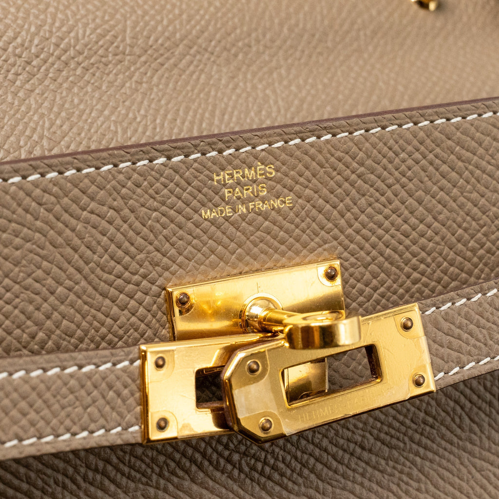 HERMES KELLY TO GO EPSOM ETOUPE GHW