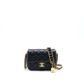 CHANEL 21A MINI SQUARE FLAP BAG CAVIAR BLACK GHW