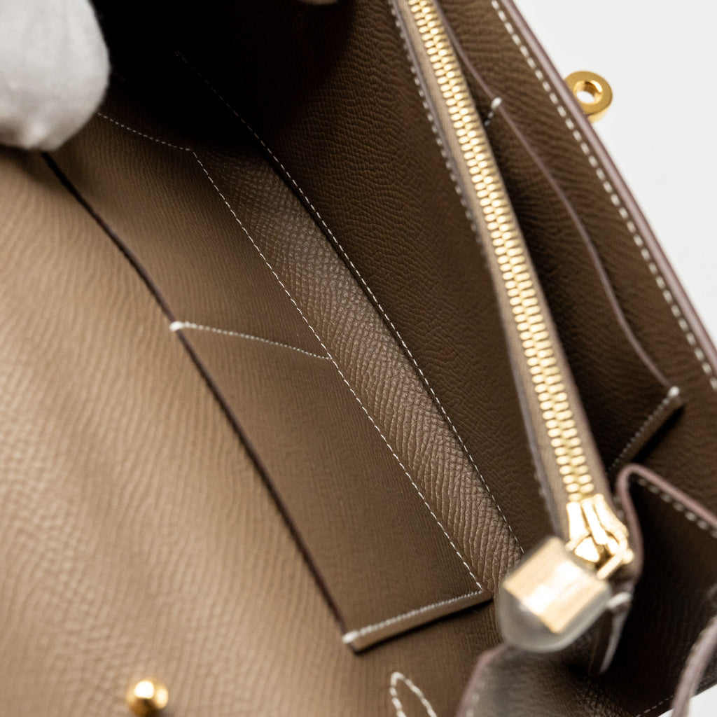 HERMES KELLY TO GO EPSOM ETOUPE GHW