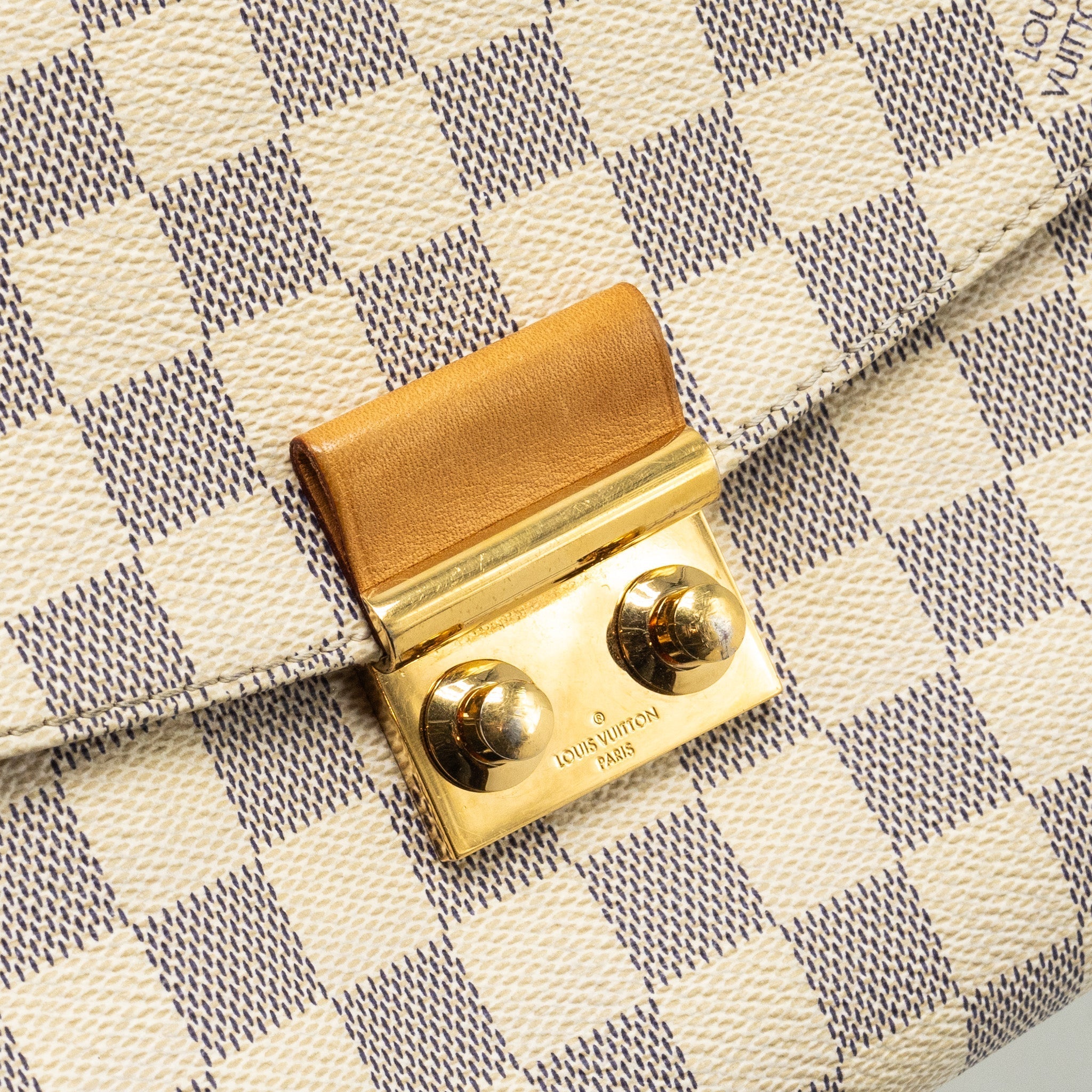 LOUIS VUITTON CROISETTE DAMIER AZUR CANVAS WHITE GHW
