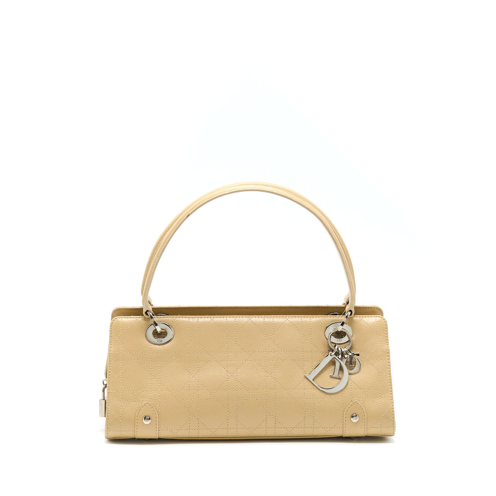 DIOR VINTAGE LADY DIOR LONG CUIR CALFSKIN BEIGE SHW