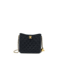 CHANEL 23C PEARL CRUSH HOBO BAG LAMBSKIN BLACK BRUSHED GHW (MICROCHIP)